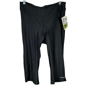 Nishiki Womens Core Capri Bike Pants Black XL Molded Chamois Moisture Management